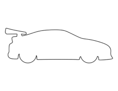 Race Car Tracing Shape, Free Vectors File